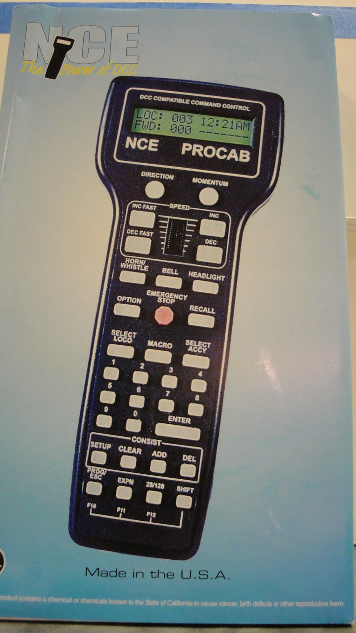 NCE 11 Deluxe Master ProCabR Wireless DCC Throttle SCALE=ALL 524-11