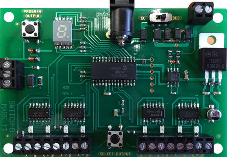 151 NCE /  Switch8-Mk2 accessory decoder, controls 8 Tortoise switch machines. (SCALE=ALL) Part # = 524-151