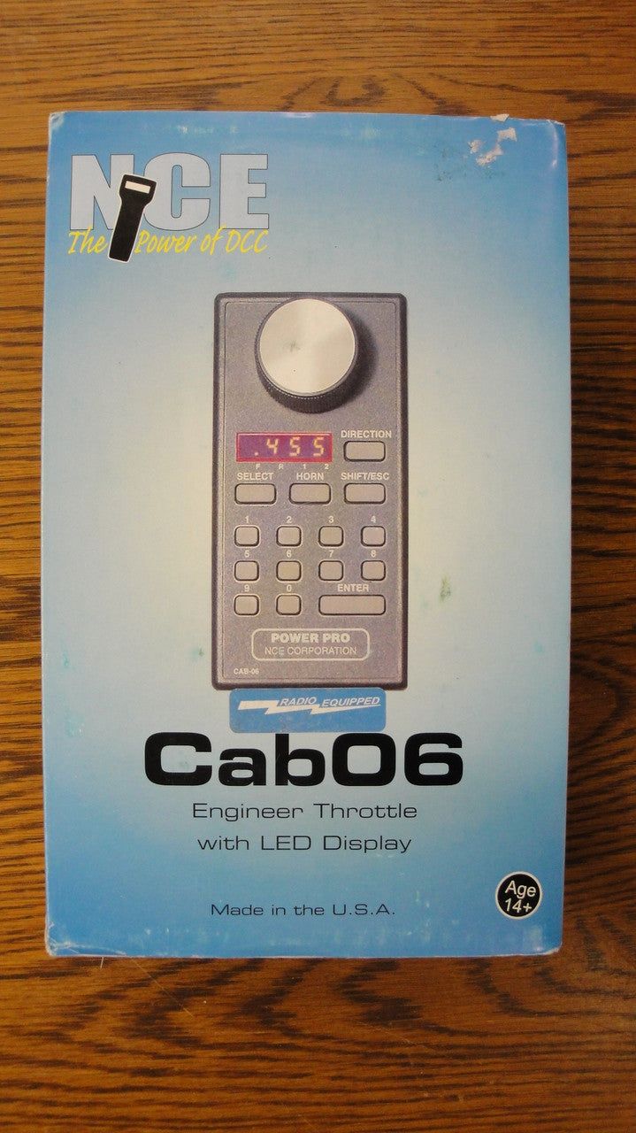 40 NCE / Cab06r Wireless Intermediate DCC Throttle -- (SCALE=ALL) Part # = 524-40