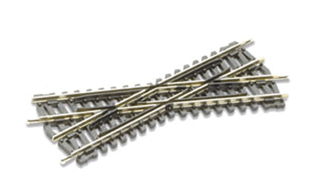 Peco SL-393 Code 80 Short Insulfrog Crossing w/Wood Ties - 25 Degree Angle N Scale