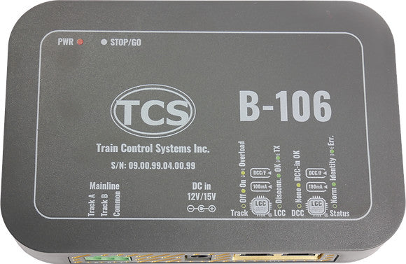 TCS B-106 DCC Auxiliary Booster with LCC integration 15v All Scale