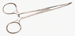 Image for 206-1046 5" Locking forceps curved