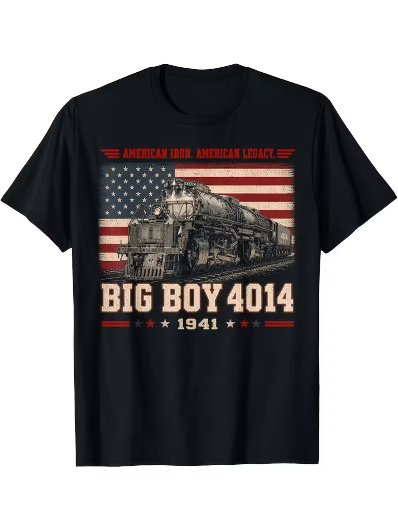 Men's T-Shirt XL Extra Large Big Boy 4014 American Iron American Legacy ALL Scale