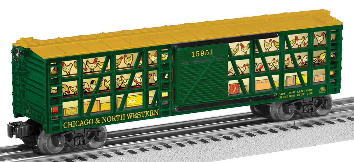 Lionel 6-26495- Chicago & Northwestern Poultry Car 0 Scale