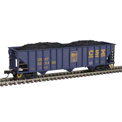 ATLAS Trainman 50005914 90 Ton Hopper - CSX #329233 (blue, yellow, REDI Markings) N Scale