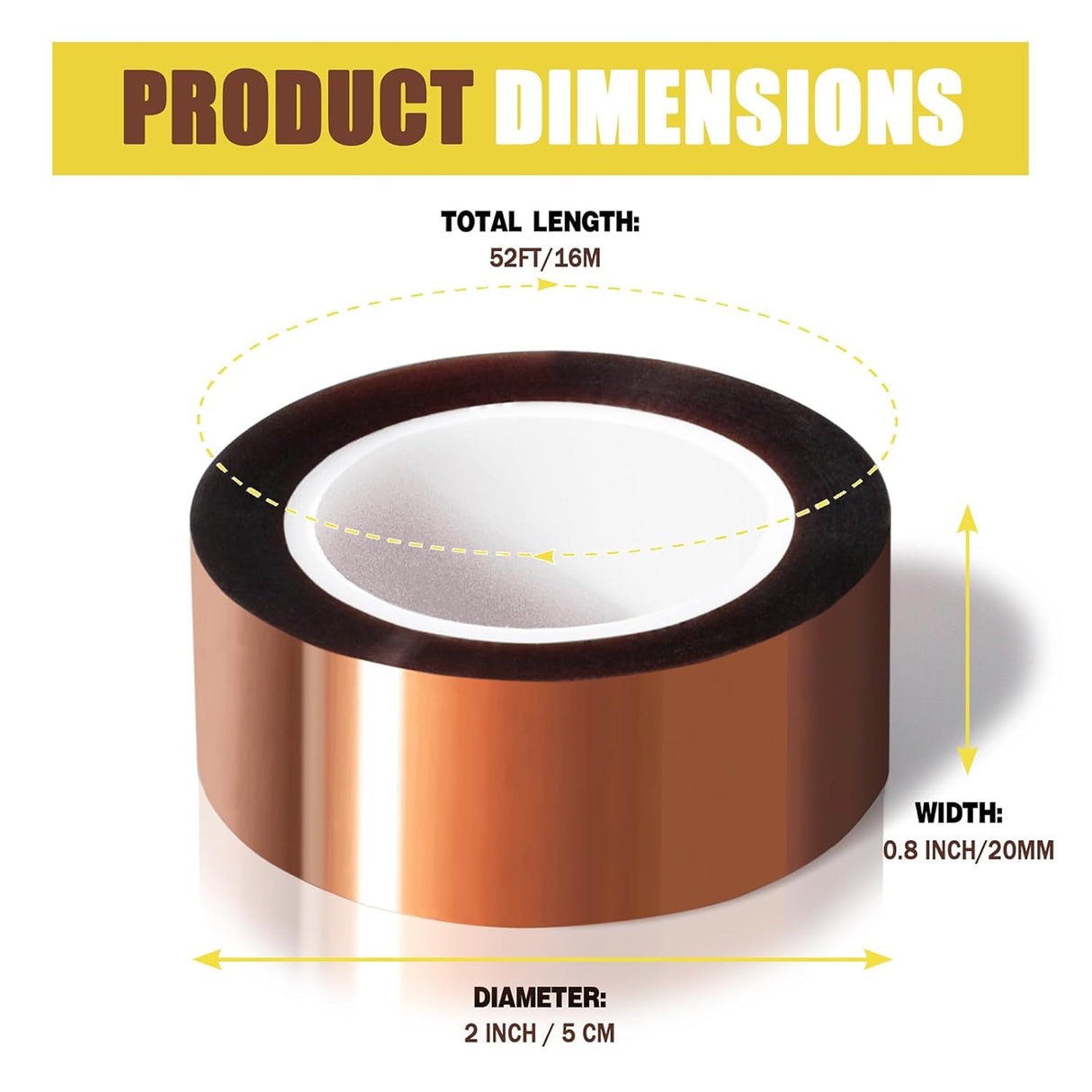 Mini roll Kapton Tape 20mm about  3/4” roll of high-quality Kapton tape which is perfect  for securing and isolating decoders in both HO and N scale