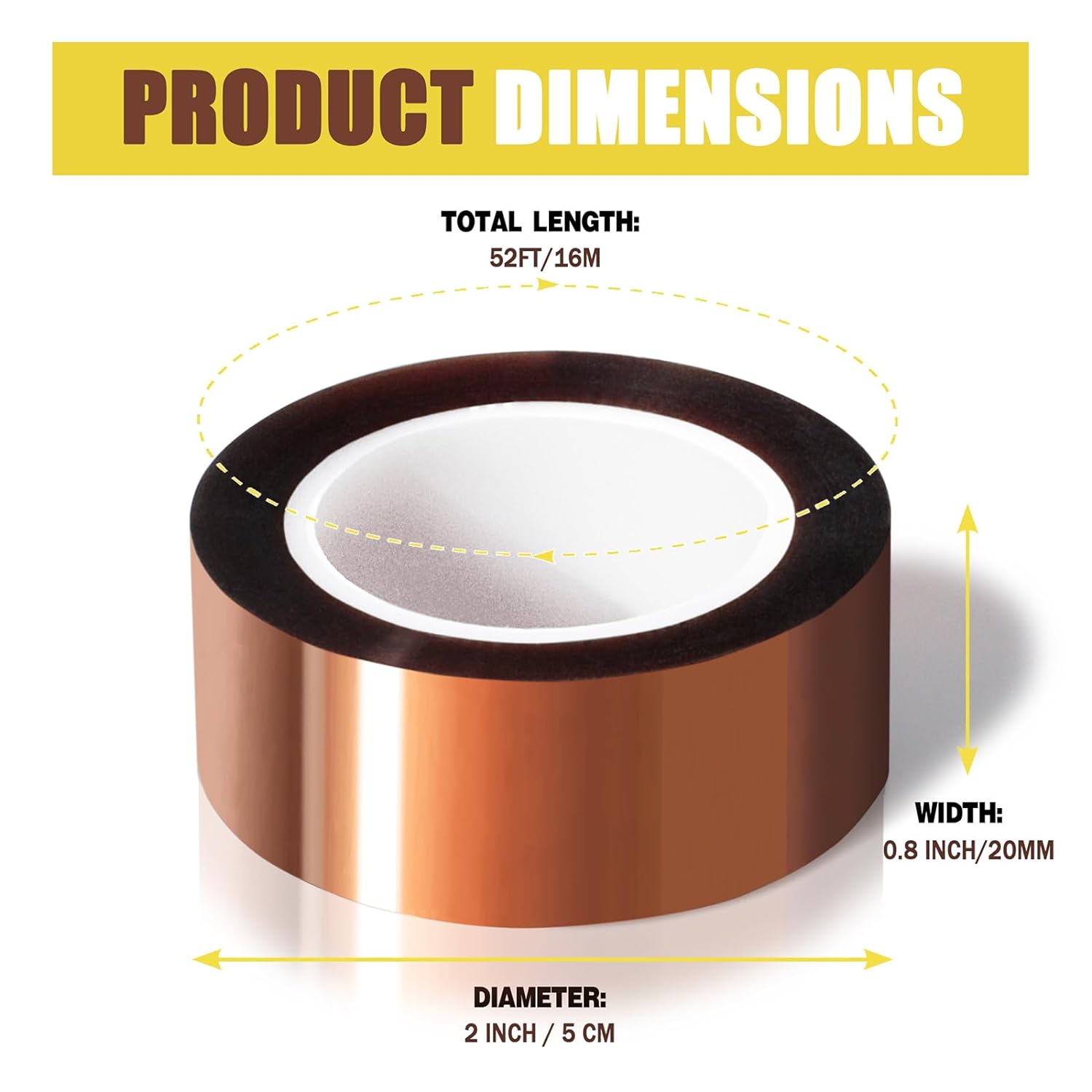 Mini roll Kapton Tape 20mm about  3/4” roll of high-quality Kapton tape which is perfect  for securing and isolating decoders in both HO and N scale