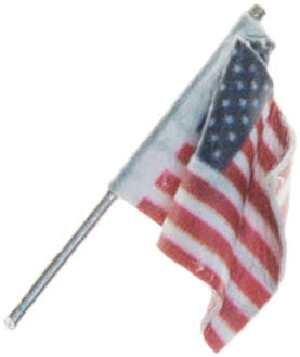 Woodland Scenics 5953 Small Wall Mount US Flag - Just Plug(TM) (SCALE=ALL)  Part # 785-5953