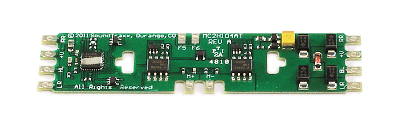 Soundtraxx / MC2H104AT - DCC Mobile Decoder, 74mm x 17mm x 3m (SCALE=HO) Part # = 678-852002