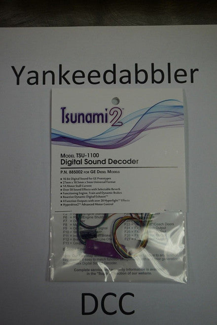 885002 Soundtraxx / Tsunami 2 Diesel GE Set, 4-Function, Universal TSU-1100 (1 Amp) Digital Sound Decoders (Scale=ALL) Part # = 678-885002