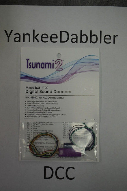 885003 Soundtraxx / Tsunami 2 Diesel ALCO Set, 4-Function, Universal TSU-1100 (1 Amp) Digital Sound Decoders (Scale=ALL )Part # = 678-885003