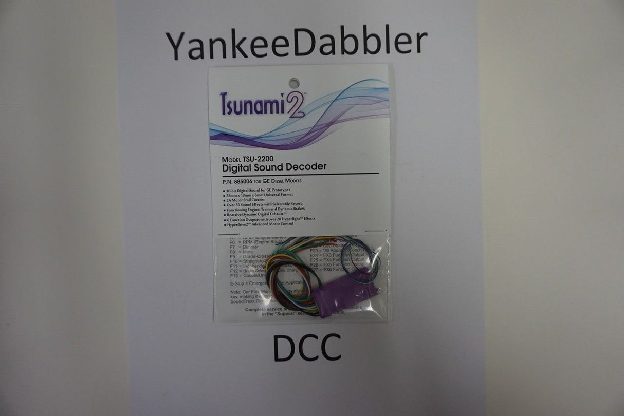 885006 Soundtraxx / Tsunami 2 Diesel GE Set, 6-Function, Universal TSU-2200 (2 Amp) Digital Sound Decoders   (Scale=HO)  Part # = 678-885006