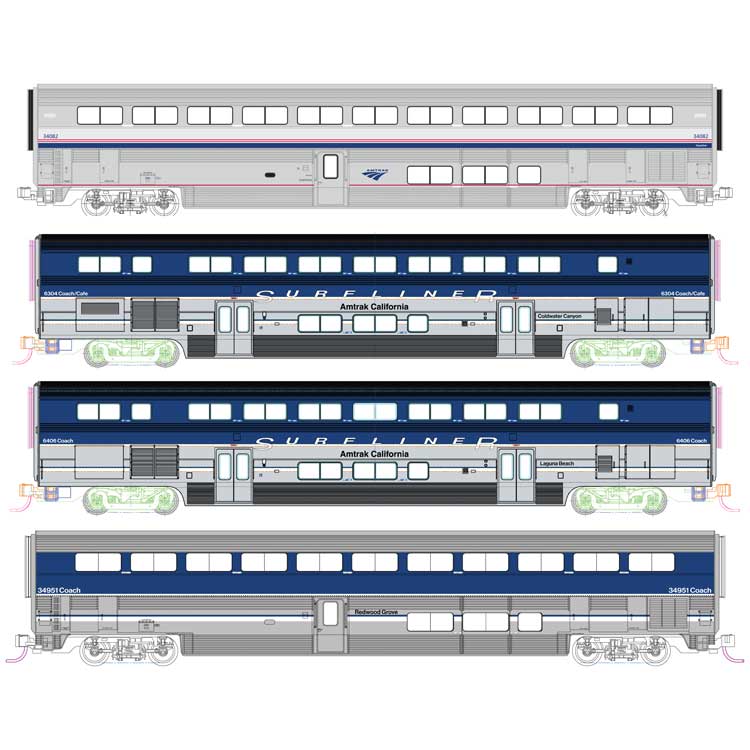 Image for 381-10690021 Amtrak Pacif Surf 4 w/Lgt