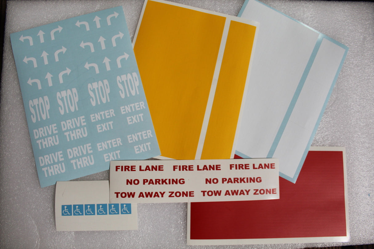 70-123456 "HO" Highways & Byways Retail Parking Graphics DECAL Set of 6 (SCALE=HO) Part # 70-123456
