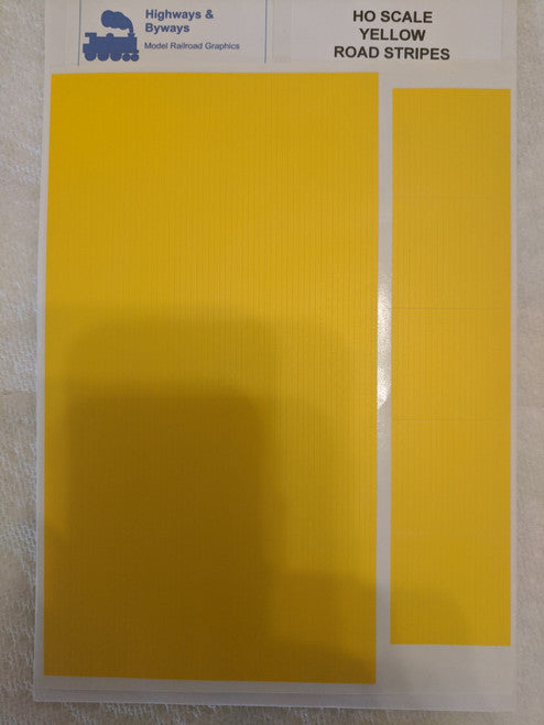 70-2 Highways & Byways Yellow Road Stripes Graphic Decals (SCALE=HO) Part # 70-2