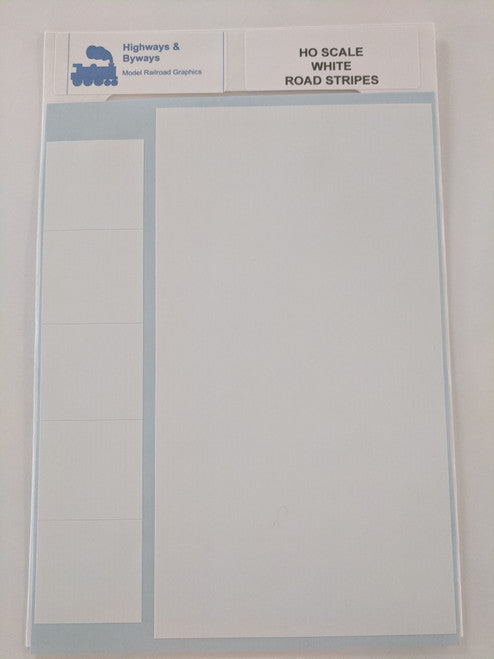 70-3 Highways & Byways White Road Stripes Graphic Decals (SCALE=HO) Part # 70-3