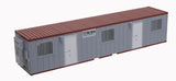 Atlas 70000229 40' Mobile Office Container - Assembled Aries (gray, maroon) HO Scale
