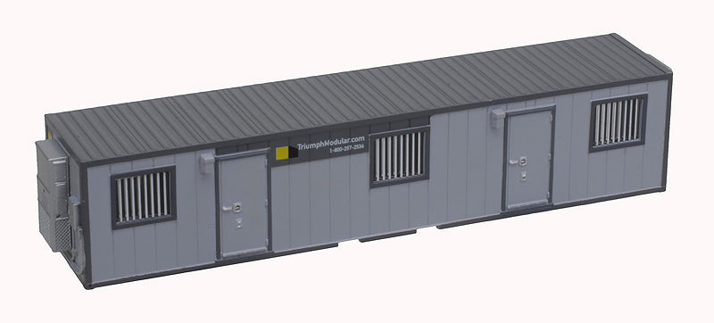 Atlas 70000235 40' Mobile Office Container - Assembled Triumph (two-tone gray) N Scale