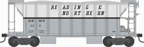 Bowser 43123 70-Ton 2-Bay Ballast Hopper - RBMN - Reading & Northern #112 (gray, white) HO Scale