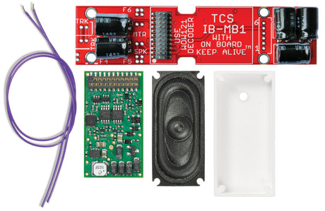 NEW WOWKit
Included in this WOWKit:
1x WOW121-Diesel Decoder
1x IB-MB1-NC WOWMotherboard with a built-in Keep-Alive™
1x 35mm x 16mm WOWSpeaker (with speaker wires)
1x UNIV-SH1-C Speaker Housing
This kit fits the following Bachmann HO-Scale Locomotives:
EMD GP30
NOTE: This product includes all of the electronic components required for a complete installation.
A Soldering Iron, Solder, and Tape (for mounting) are required and NOT included.