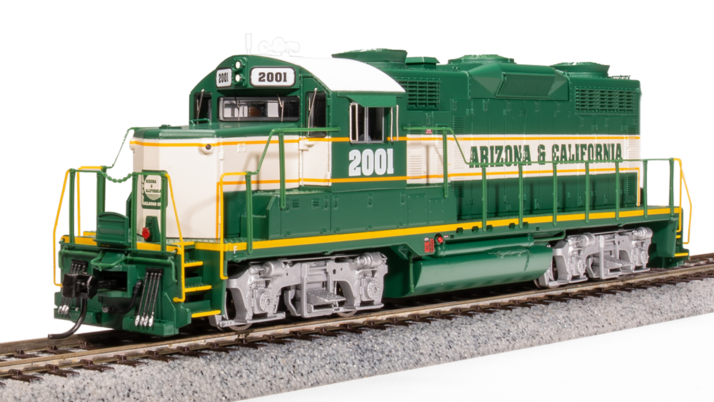 BLI 7450 GP20 ARZC Arizona & California #2001, Green/Cream/Yellow Paragon 4 w/Sound & DCC HO Scale Broadway Limited
