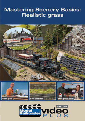 Kalmbach Publishing Co  15322 Model Railroader Video Plus DVD -- Mastering Scenery Basics: Realistic Grass