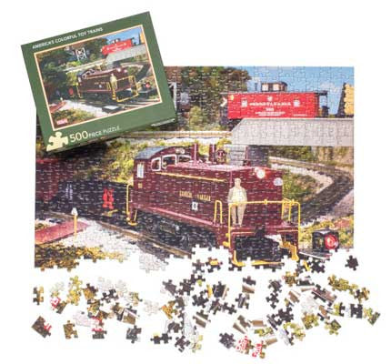 Kalmbach Publishing Co  69713 America's Colorful Toy Trains Puzzle -- 500 Pieces, 15 x 21"  38.1 x 53.3cm