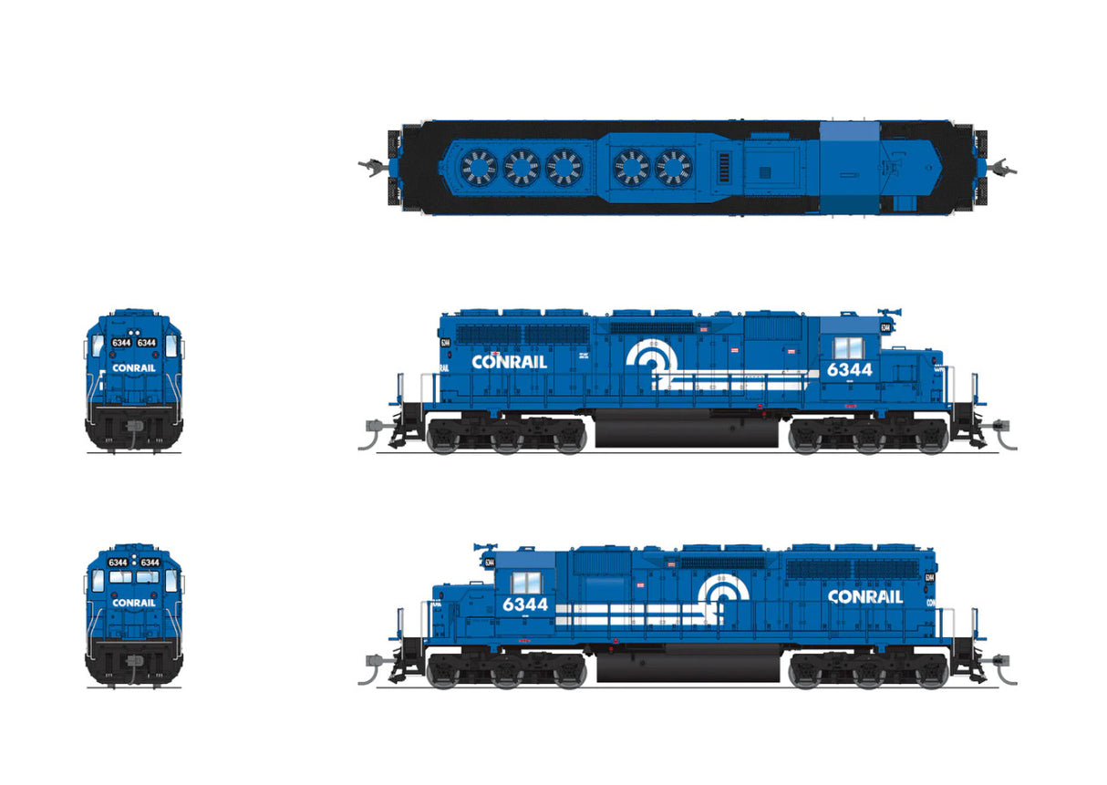 BLI 7639 EMD SD40, CR 6351, CONRAIL BLUE Paragon 4 w/Sound & DCC HO Scale Broadway Limited