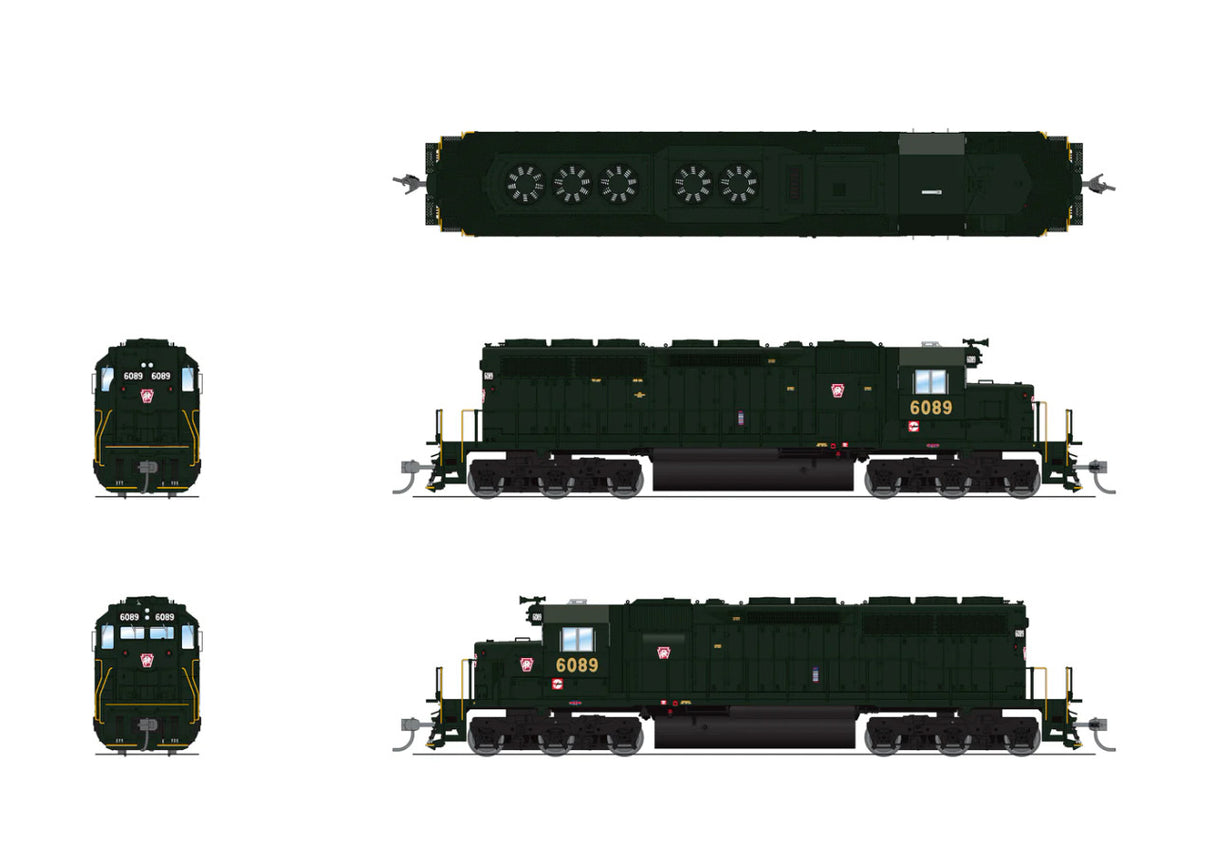 BLI 7643 EMD SD40, PRR 6100, DGLE Paragon 4 w/Sound & DCC HO Scale Broadway Limited