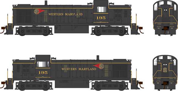 Bowser 25236 Alco RS3 Phase 3 WM Western Maryland #196 w/LokSound & DCC HO Scale