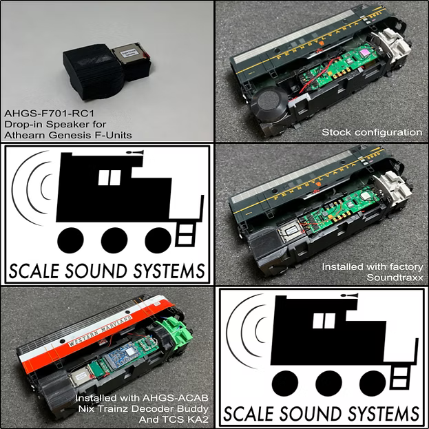 Scale Sound Systems AHGS-F701 Athearn Genesis F-Units (sound-ready) HO Scale AHGS-F701-RC1