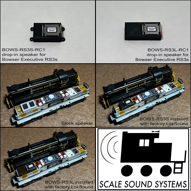 Scale Sound Systems BOWS-RS3S Bowser Executive RS3 HO Scale BOWS-RS3S-RC1