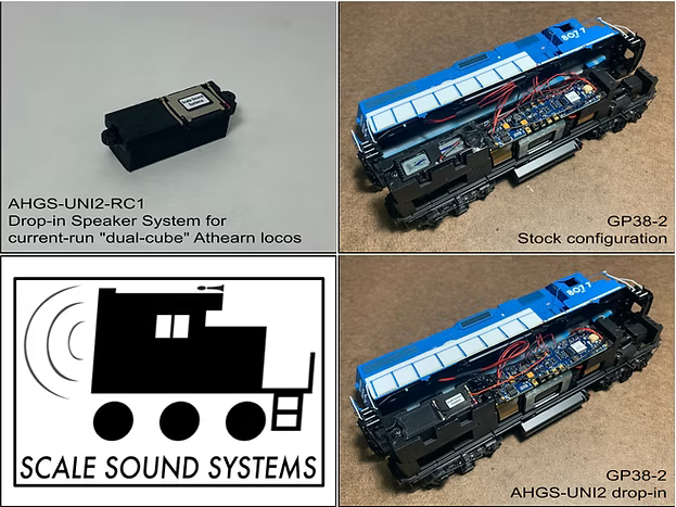 Scale Sound Systems AHGS-UNI2 Athearn Genesis/RTR "Dual-Cube" Universal HO Scale AHGS-UNI2-RC1