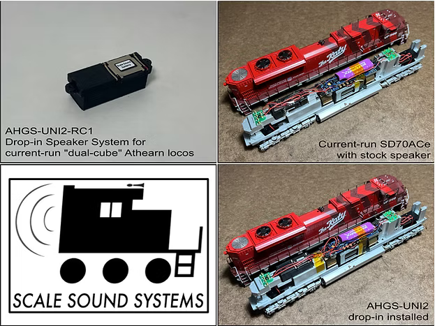 Scale Sound Systems AHGS-UNI2 Athearn Genesis/RTR "Dual-Cube" Universal HO Scale AHGS-UNI2-RC1