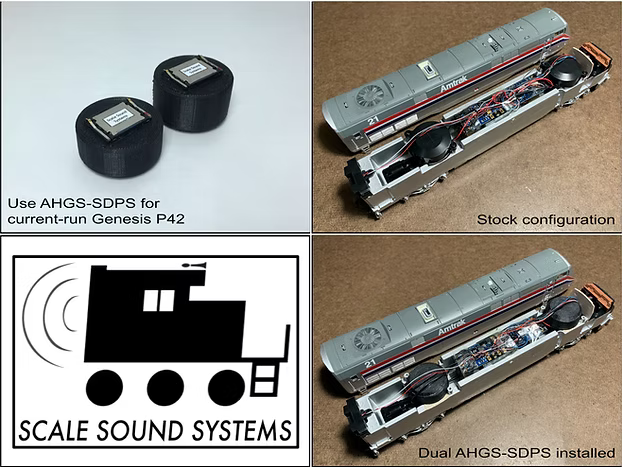 Scale Sound Systems AHGS-SDPS+SDPS Athearn Genesis P42 Dual Speakers HO Scale AHGS-SDPS+SDPS
