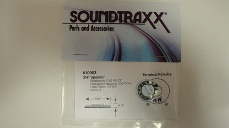 810053 Soundtraxx / 20mm Round, 8 Ohm Speaker SPEA (SCALE=ALL) Part # = 678-810053