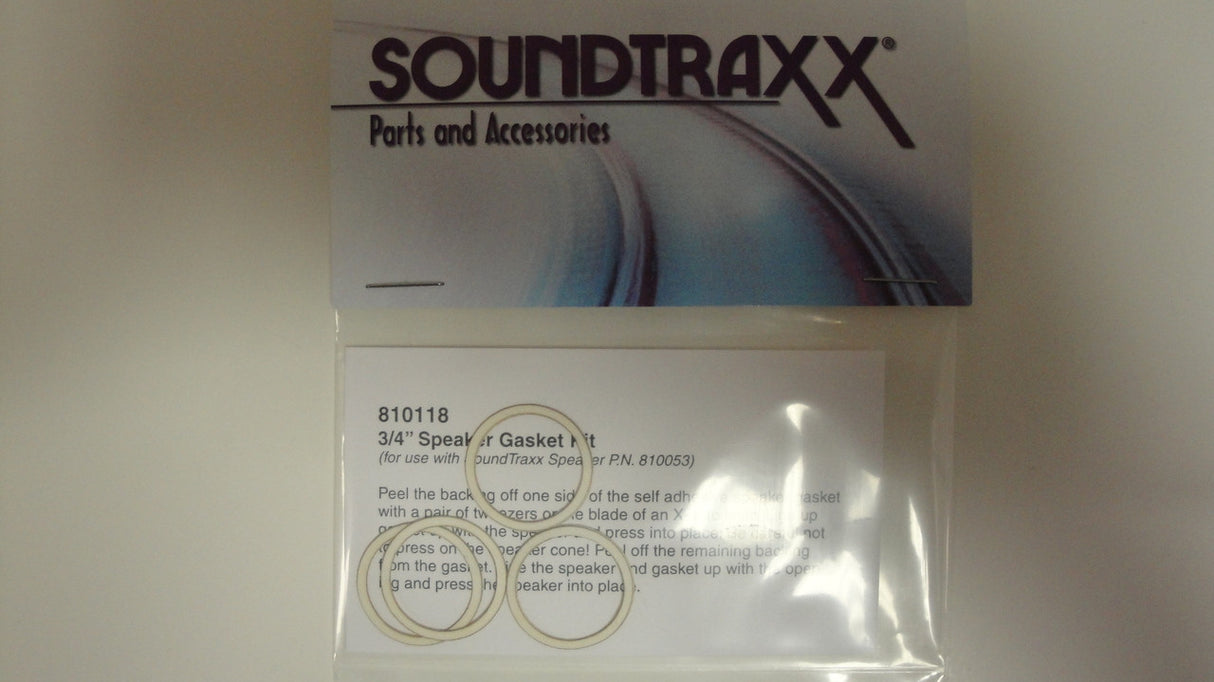 810118 Soundtraxx /  20mm Speaker Gasket Kit (Pkg. (SCALE=ALL) Part # = 678-810118