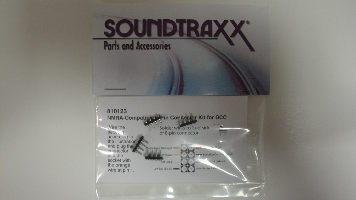 810123 Soundtraxx /  NMRA-Compatible 8-Pin Connecto (SCALE=ALL) Part # = 678-810123