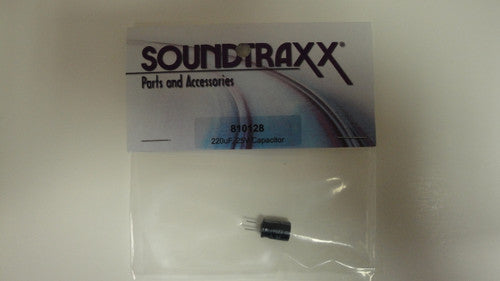 810128 Soundtraxx /  Tsunami 220µF Replacement Cap (SCALE=ALL) Part # = 678-810128