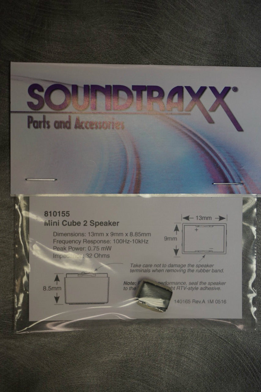 810155 Soundtraxx / 13mm x 9mm x 8.5mm Mini Cube 2 (SCALE=ALL) Part # = 678-810155
