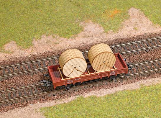 Image for 189-1688 2 Wooden Cable Drums Load