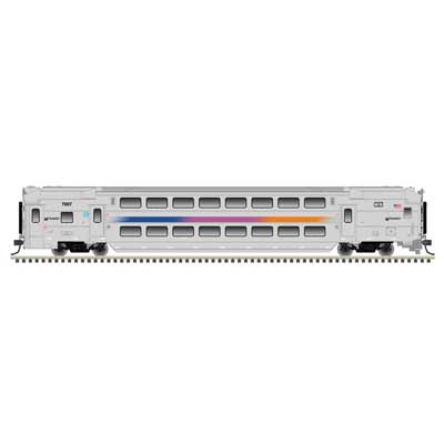 Atlas 50006622 Multi-Level Commuter Cab Car New Jersey Transit #7002 (silver, magenta, orange, blue) N Scale