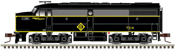 Atlas 40004563 FA1 EL Erie Lackawanna #7254 (Ex-Erie, blalck, yellow) DCC & Sound N Scale