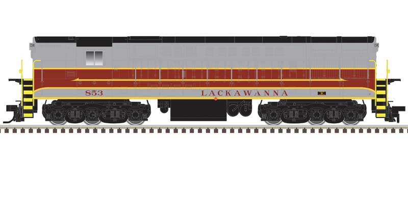 Atlas 40005405 FM H-24-66 Phase 1A Trainmaster DL&W Delaware, Lackawanna & Western #853 DCC & Sound N Scale
