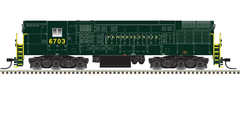 Atlas 40005419 FM H-24-66 Phase 1A Trainmaster PRR Pennsylvania Railroad #6703 DCC & Sound N Scale