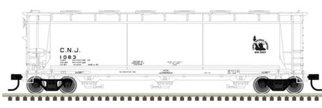 ATLAS 20004367 ACF 3-Bay Cylindrical Hopper - Central Railroad of New Jersey #1030 (gray, black, Liberty Logo) HO Scale