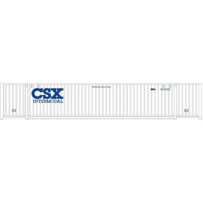 ATLAS 20005938 JINDO 53' Cargo Container CSX - UXMU (3 Pack) Set #5 HO Scale