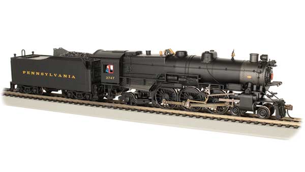 Bachmann 84408 K4 4-6-2 Pacific - WowSound(R) and DCC - Spectrum(R) -- Pennsylvania Railroad 3747 (Post-War, Modern Pilot, black, graphite) HO Scale