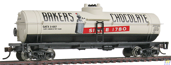 1615 (HO Scale) WAL-931-1615        40' Tank Car Bakers Choco