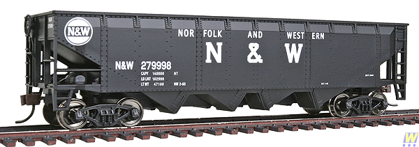 1655 (HO Scale) WAL-931-1655        40' Ofst Quad Hop N&W